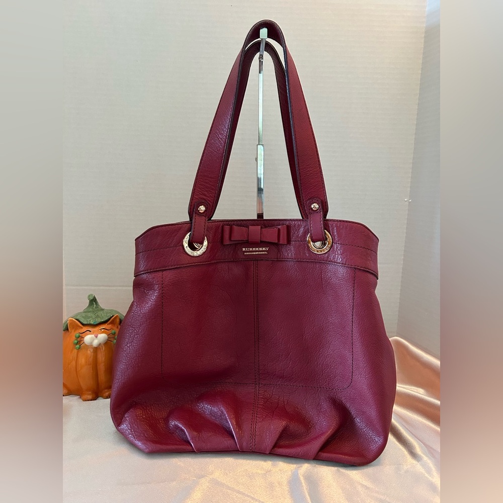 Burberry Red Ribbon Leather Shoulder Bag